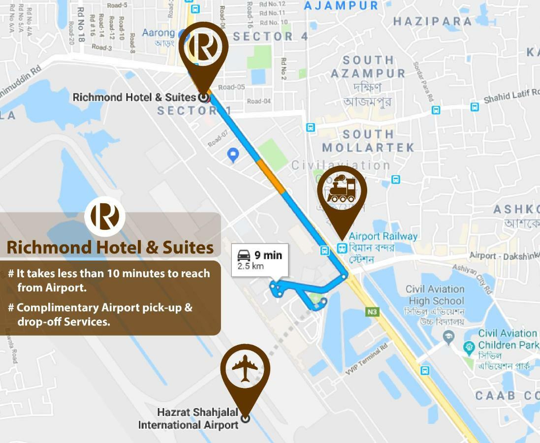 דאהקה Richmond Hotel & Suites מראה חיצוני תמונה